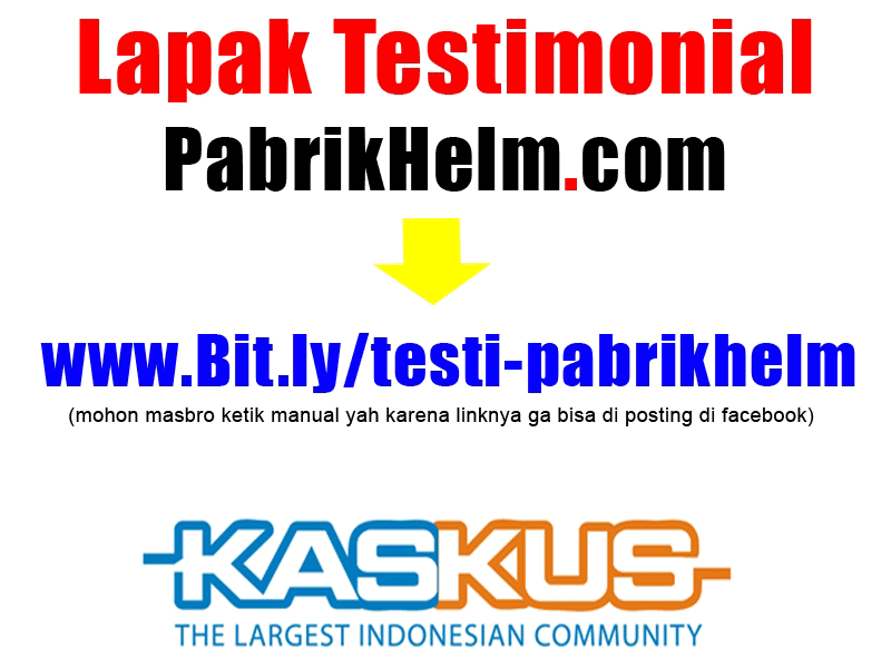 Testimonial pabrikhelm.com
