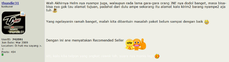 Testimonial pabrikhelm.com