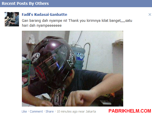 Testimonial pabrikhelm.com