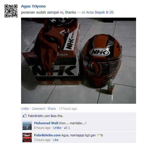 Testimonial pabrikhelm.com