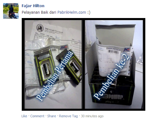 Testimonial pabrikhelm.com