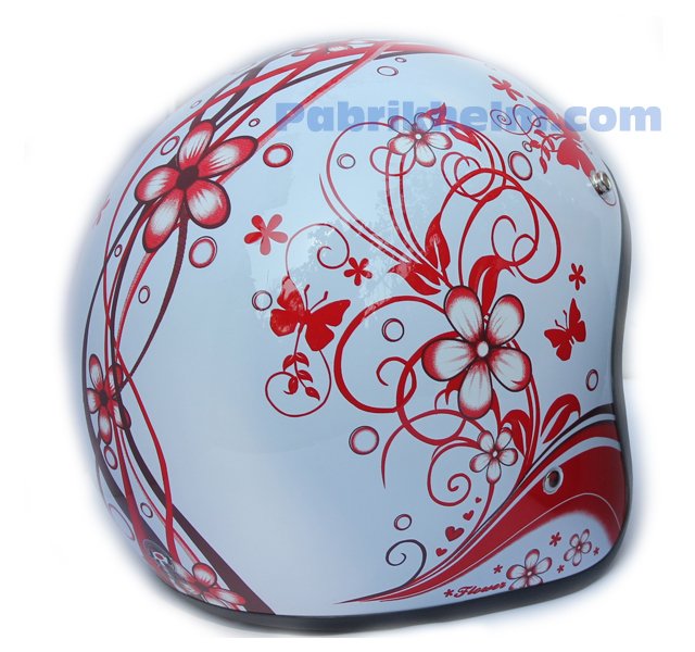 Helm Retro Bogo Kaca Stiker