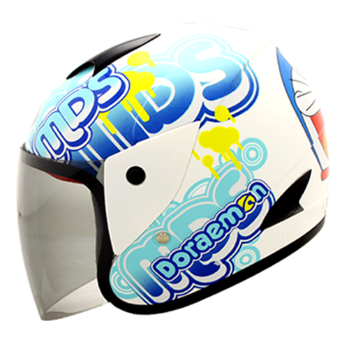 Sport R3 doraemon happy face - white blue (side)