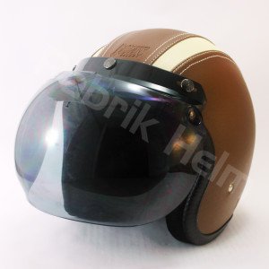 Helm JPN Retro Kulit Full Kaca Bogo