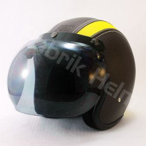 Helm JPN Retro Kulit Full Kaca Bogo