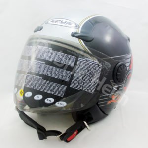 Helm Zeus ZS-210B Hitam/Silver