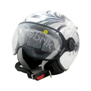 Helm Zeus ZS-210K Putih/Hitam