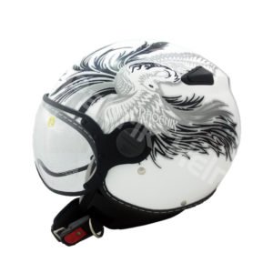 Helm Zeus ZS-210K Putih/Hitam