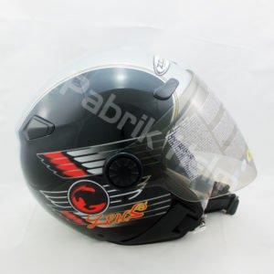Helm Zeus ZS-210B Hitam/Silver