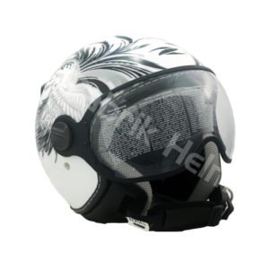 Helm Zeus ZS-210K Putih/Hitam