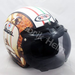 Helm Retro Gogo Vespa Italy