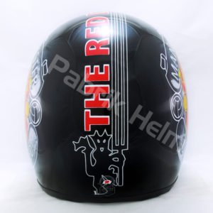 Helm JPN Retro Club Manchester United Hitam Kaca Bogo