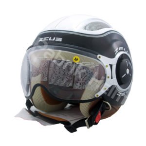 Helm Zeus ZS-218 Putih/Hitam