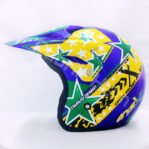 Helm JPN Cross PC18 Motif Star Biru