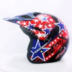 Helm JPN Cross PC18 Motif Star Hitam