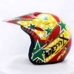 Helm JPN Cross PC18 Motif Star Merah